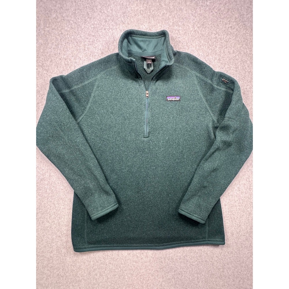 Patagonia Better Sweater 1/4 Zip Fleece Pullover Dark Green Heather Large